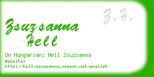 zsuzsanna hell business card